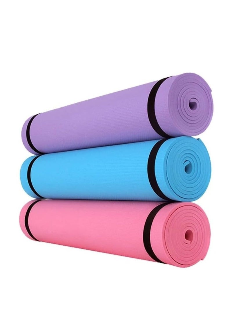 بلان A سجادة مطاطية مضادة للانزلاق بسُمك 5 ملم، مثالية للتمارين المنزلية وصالات الرياضة. مصنوعة من EVA صديق للبيئة، مناسبة لليوغا، البيلاتيس، واللياقة البدنية، وتأتي بحزام حمل - Image 1