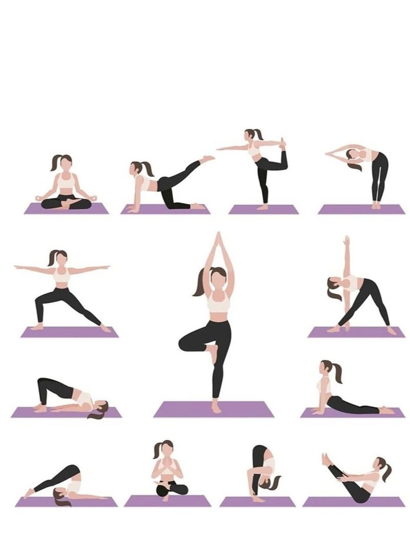 بلان A سجادة مطاطية مضادة للانزلاق بسُمك 5 ملم، مثالية للتمارين المنزلية وصالات الرياضة. مصنوعة من EVA صديق للبيئة، مناسبة لليوغا، البيلاتيس، واللياقة البدنية، وتأتي بحزام حمل - Image 5