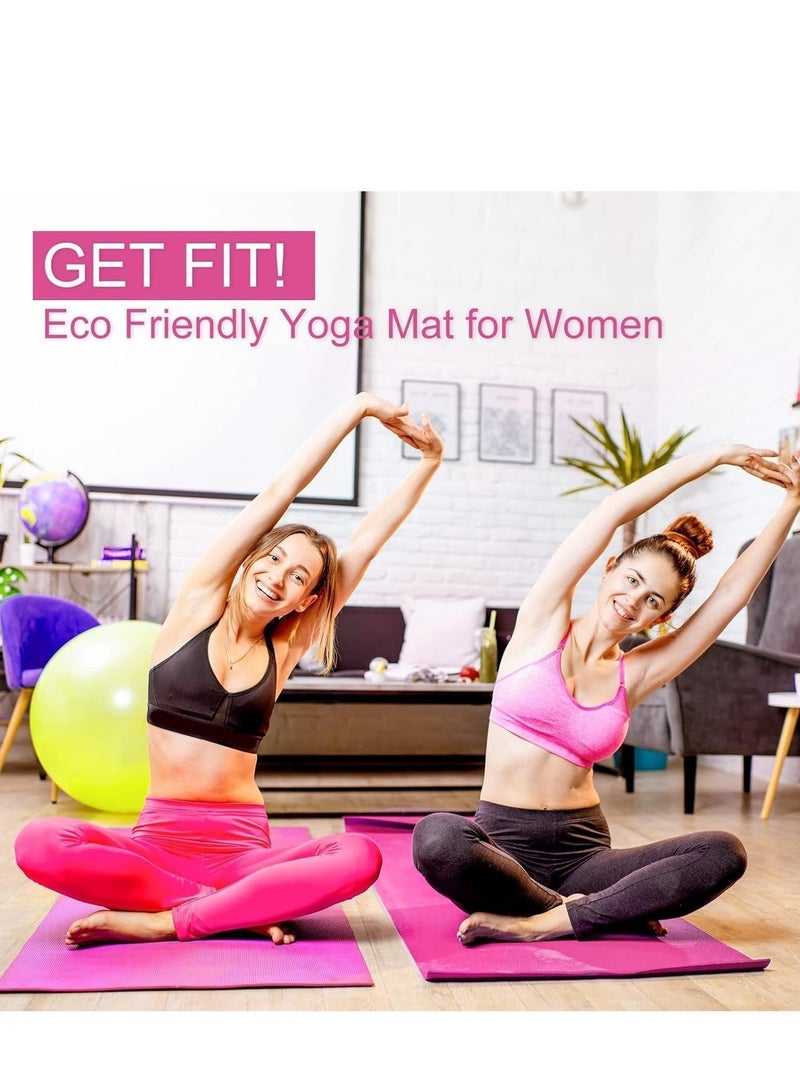 بلان A سجادة مطاطية مضادة للانزلاق بسُمك 5 ملم، مثالية للتمارين المنزلية وصالات الرياضة. مصنوعة من EVA صديق للبيئة، مناسبة لليوغا، البيلاتيس، واللياقة البدنية، وتأتي بحزام حمل - Image 3