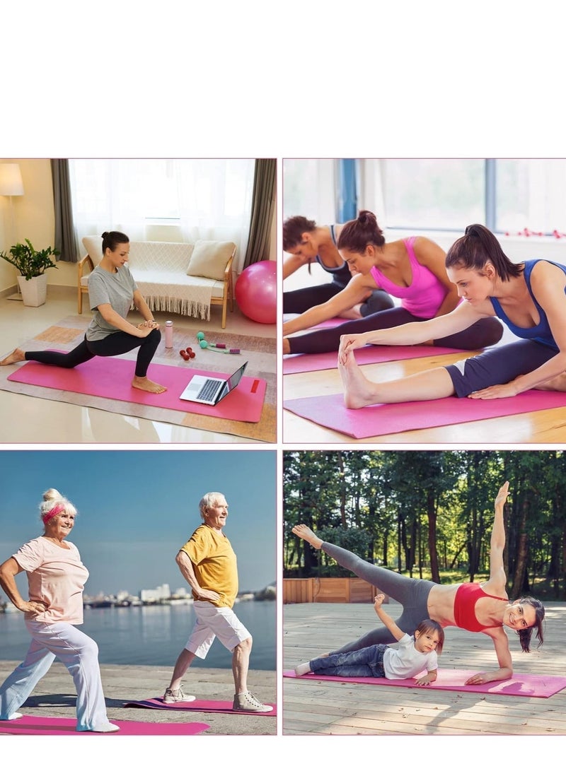 بلان A سجادة مطاطية مضادة للانزلاق بسُمك 5 ملم، مثالية للتمارين المنزلية وصالات الرياضة. مصنوعة من EVA صديق للبيئة، مناسبة لليوغا، البيلاتيس، واللياقة البدنية، وتأتي بحزام حمل - Image 4