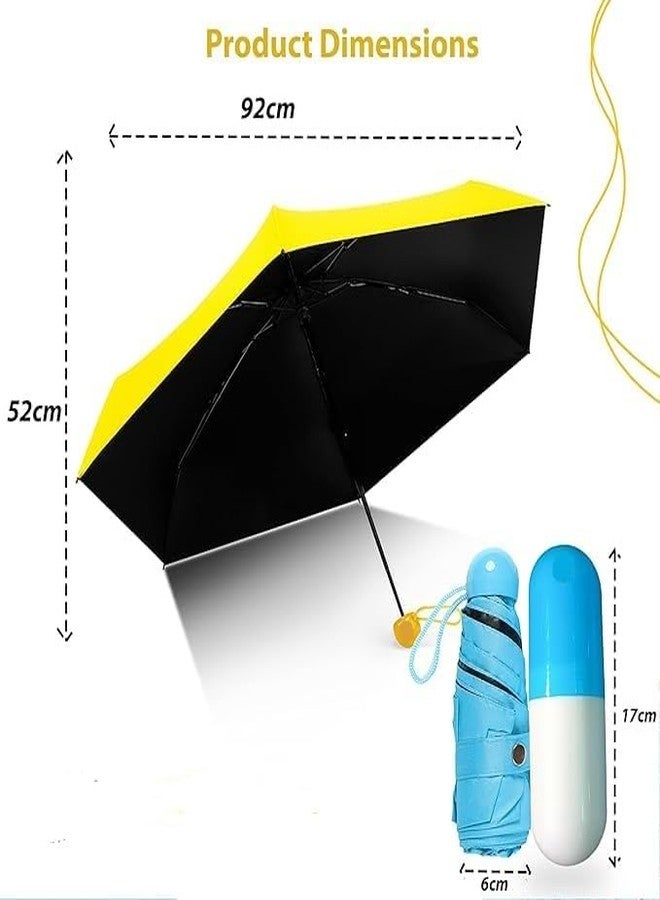 ROMILAS Capsule Umbrella (Yellow & Blue, Pack of - 2) - Image 2