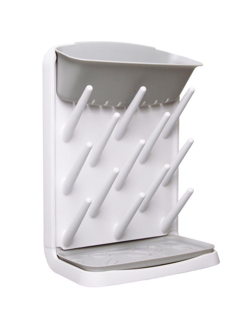 ubbi أوبي - رف تجفيف الزجاجات العمودي رمادي - Image 1