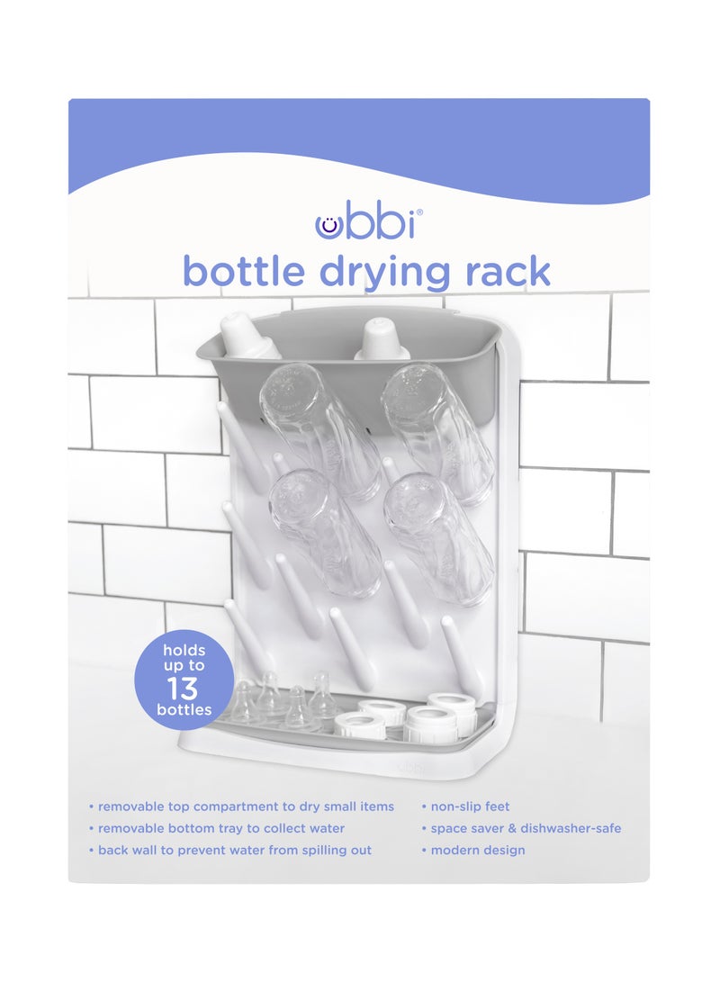 ubbi أوبي - رف تجفيف الزجاجات العمودي رمادي - Image 3