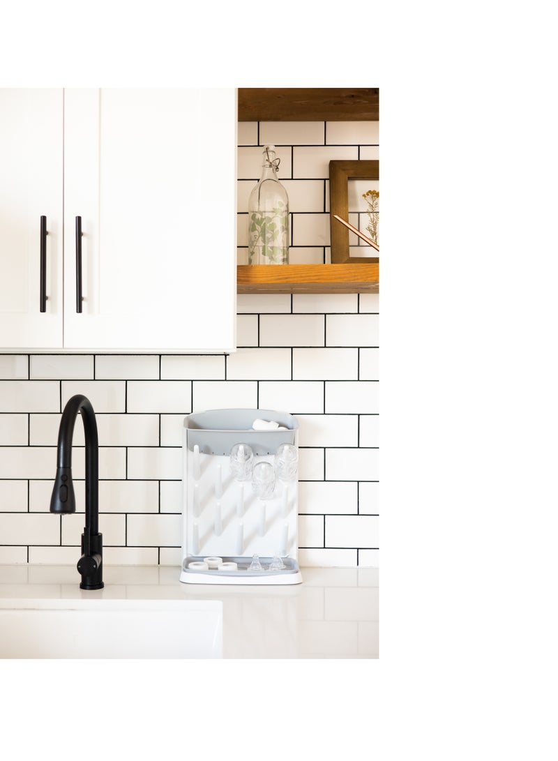 ubbi أوبي - رف تجفيف الزجاجات العمودي رمادي - Image 5