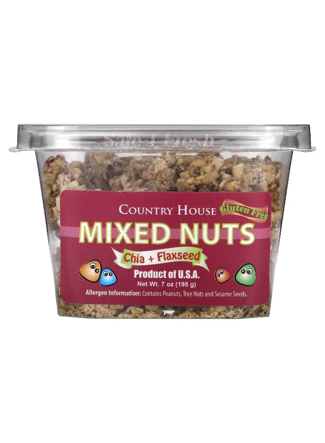 Country House Country House, Mixed Nuts, Chia + Flaxseed, 7 oz (198 g) - Image 1