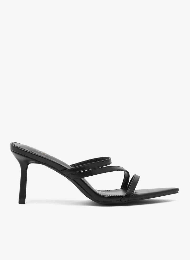 Ginger High Heel Triple Stap Mule