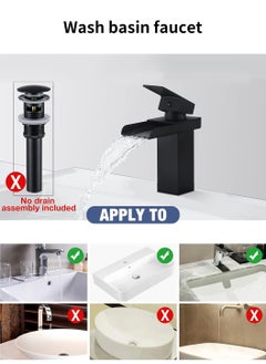 Bathroom Faucet Waterfall Single Hole Vanity Sink Faucet Stainless Steel Single Handle Mixer Faucet Basin - pzsku/ZE90B105878D1ACE8BE28Z/45/_/1702376117/4dffcb26-d045-481d-961a-634f6a804d67