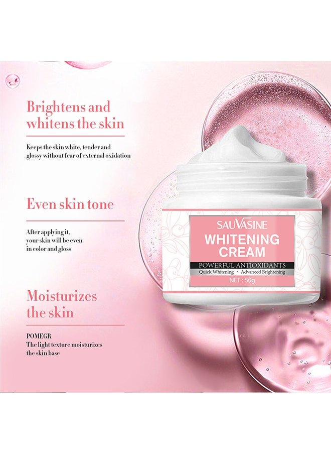 SAUVASINE - 50G Whitening And Brightening Cream, Advanced Skin Brighten Body Cream Moisturizing Anti Wrinkle And Firming Daily Skin Care Cream Body Quick Whitening Cream Rapid Skin Bleaching Cream - Image 1