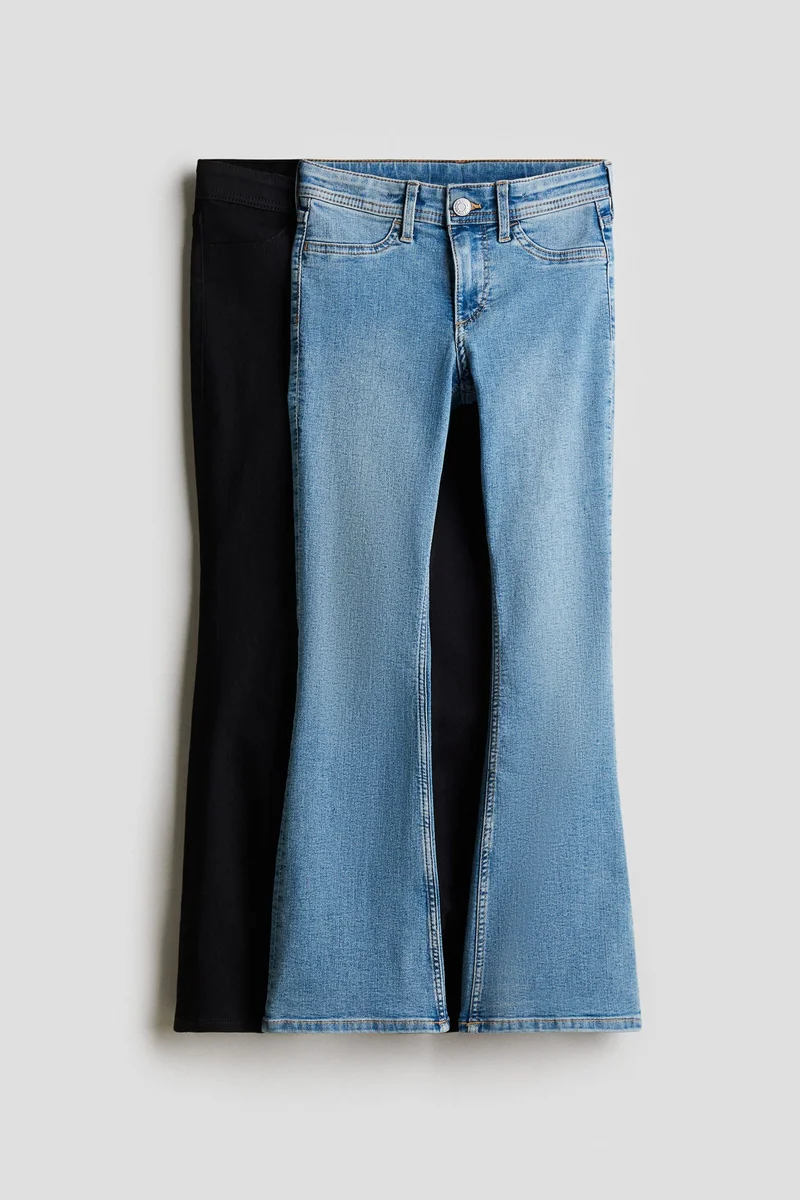 H&M 2-pack Flared Leg Low Jeans
