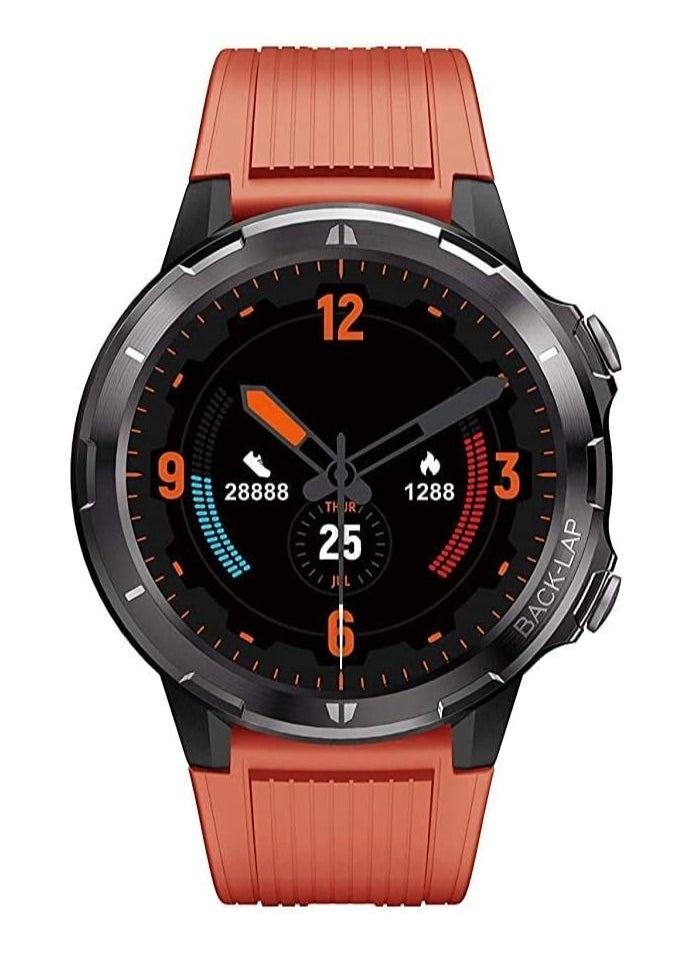 Xcell - Xcell Classic Smart Watch Fitness Tracker with All Day Heart Rate Monitor, Call & Message Alert for iPhone Android Phones - Orange - Image 1