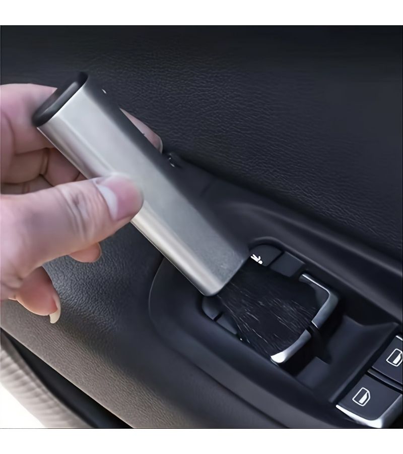 Silvery Retractable Car Cleaning Brush With Telescopic Handle For Keyboard - Image 4