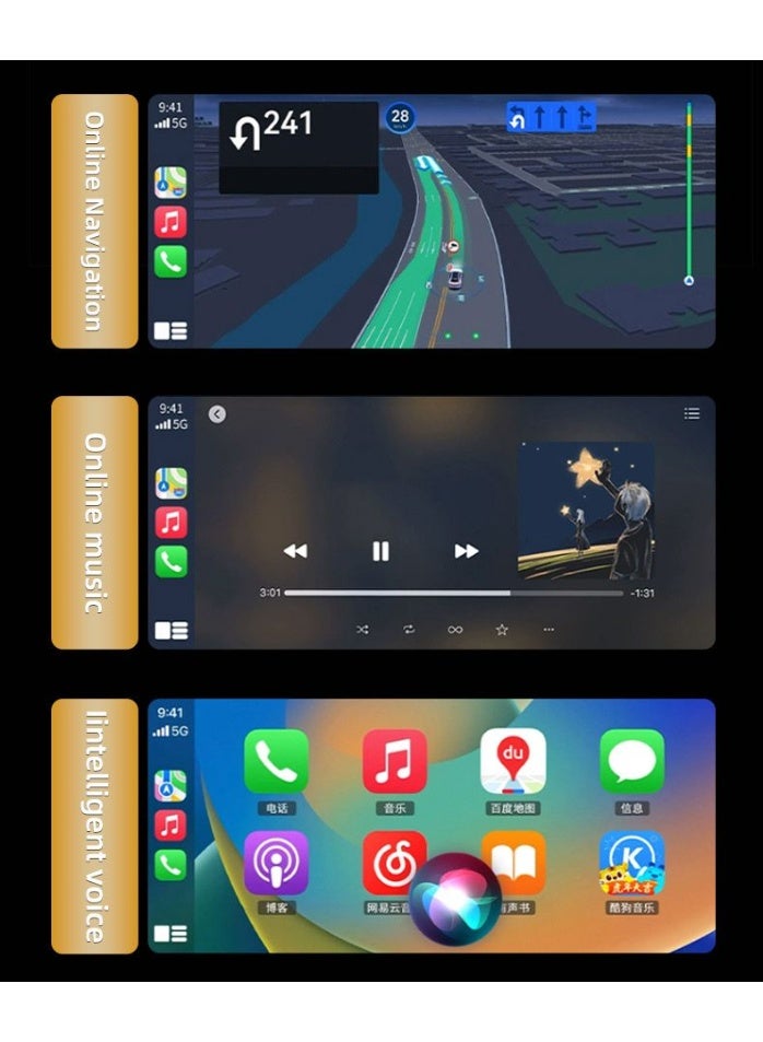 Rofee 2026 Upgrade ,Wireless Carplay Adapter , Convert Wired to Wireless CarPLay & Android Auto 2-in-1 Adapter For iphone & Android Phone ,Plug & Play , Auto Connect ,No Delay , Support Wi-Fi 6 & Bluetooth 5.4 ,With USB C For iOS 10+ Android 11+ (Black) - Image 5