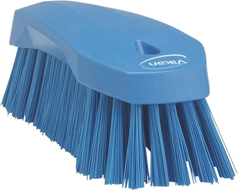 Vikan 38903 Brush,Scrub,Stiff,8",PP/PBT,Blue - Image 1