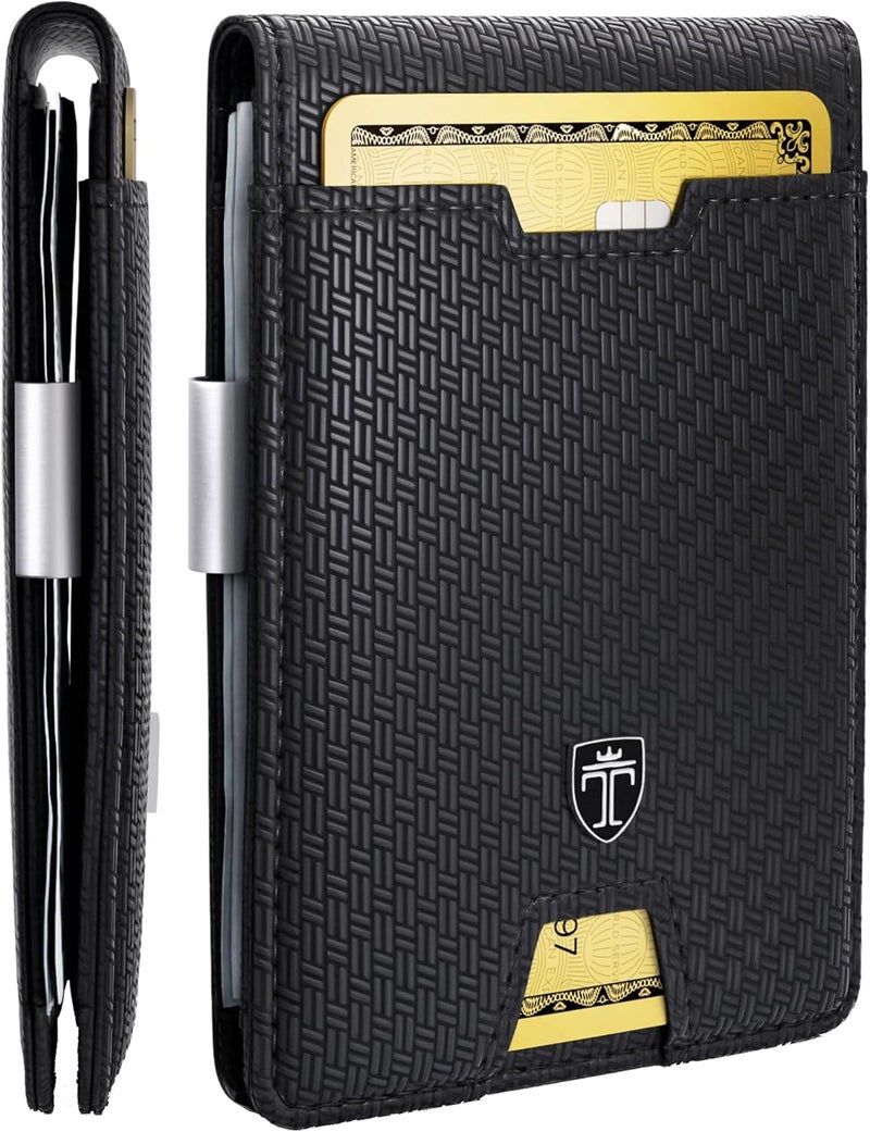 TRAVANDO Mens Wallet with Money Clip AUSTIN RFID Blocking Bifold Credit Card Holder for Men with Gift Box - Image 1