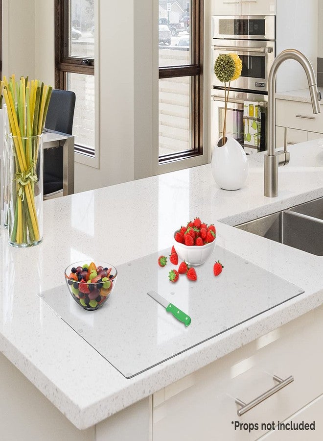 Marketing Holders Clear Acrylic Cutting Board Countertop Protection 24" x 18" Charcuterie Chopping Block with Several Rubber Bumpers for Restaurants Homes and Hotels by Marketing Holders - Image 3