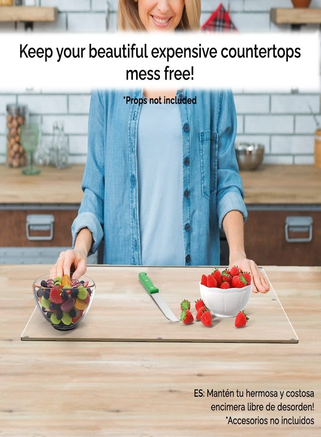 Marketing Holders Clear Acrylic Cutting Board Countertop Protection 24" x 18" Charcuterie Chopping Block with Several Rubber Bumpers for Restaurants Homes and Hotels by Marketing Holders - Image 2