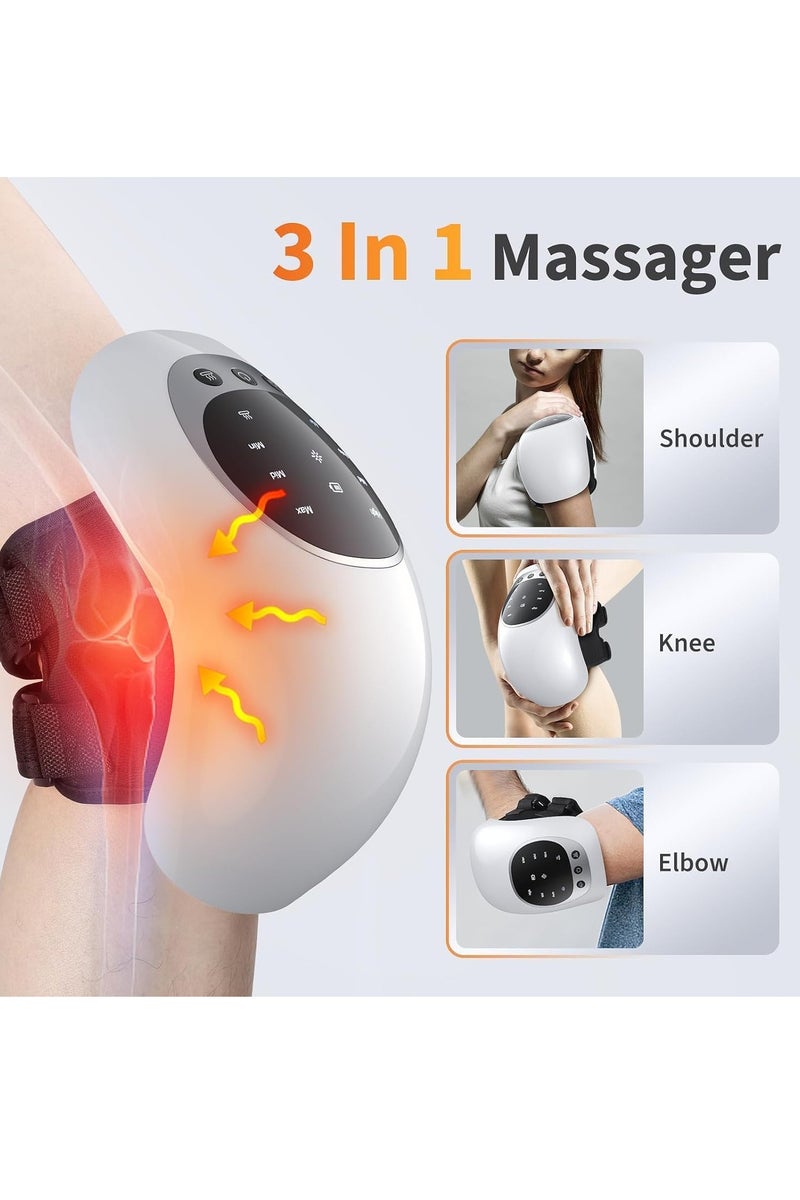 houmt Electric Knee Massager with Heating and Vibration Rechargeable Rechargeable Electronic Massage Portable Knee Massager for Knee Joint Pain Injury Swelling Stiffness  - Image 2
