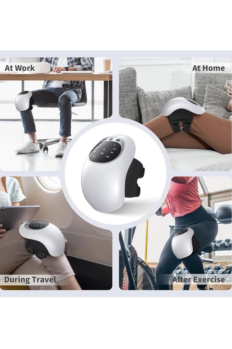 houmt Electric Knee Massager with Heating and Vibration Rechargeable Rechargeable Electronic Massage Portable Knee Massager for Knee Joint Pain Injury Swelling Stiffness  - Image 5