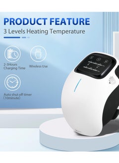 Houmt Electric Knee Massager with Heating and Vibration Rechargeable Rechargeable Electronic Massage Portable Knee Massager for Knee Joint Pain Injury Swelling Stiffness  - Image 3