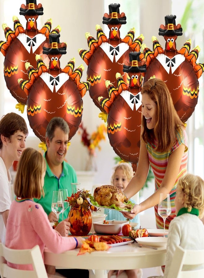 Arrowbash 24 Pcs Thanksgiving Turkey Balloons Decoration Turkey Foil Balloons for Thanksgiving Fall Harvest Themed Birthday Party Decoration Supplies Favors - Image 3