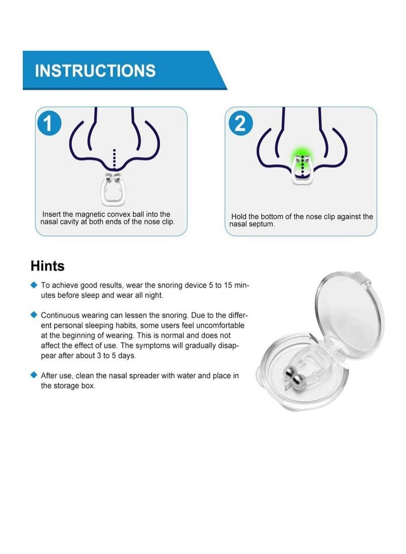 AS SEEN ON TV Nasal Dilators Reduction Anti Snoring Nose Clip With Magnet Snore Plugs 5pc - Image 4