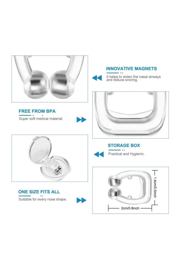 vsell24 Pack of 3- Magnetic Nasal Dilators Anti Snoring Nose Clips, Reusable Nose Breathing Aids for Snore Reduction, Sleep Support Nose Plugs - Image 4