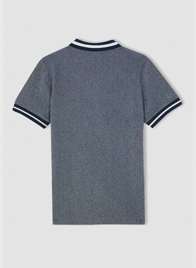 DeFacto Regular Fit Short Sleeve Stripe Detail T-Shirt