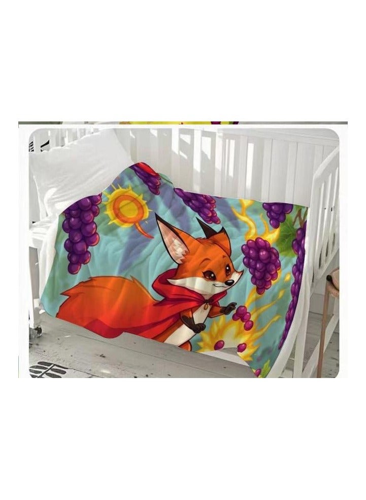 عام بطانية رقيقة من الفانيلا الكرتونية للأطفال أو الطلاب (دافئة ومريحة ومناسبة للنوم والألعاب) 100 سم * 150 سم - 283 - Image 1