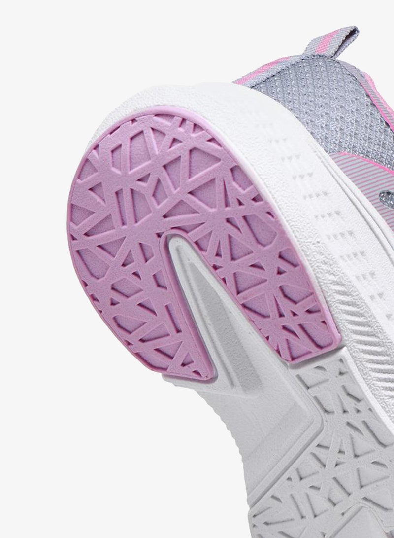 Kappa Girls' Textured Sports Shoes with Hook and Loop Closure - Image 5