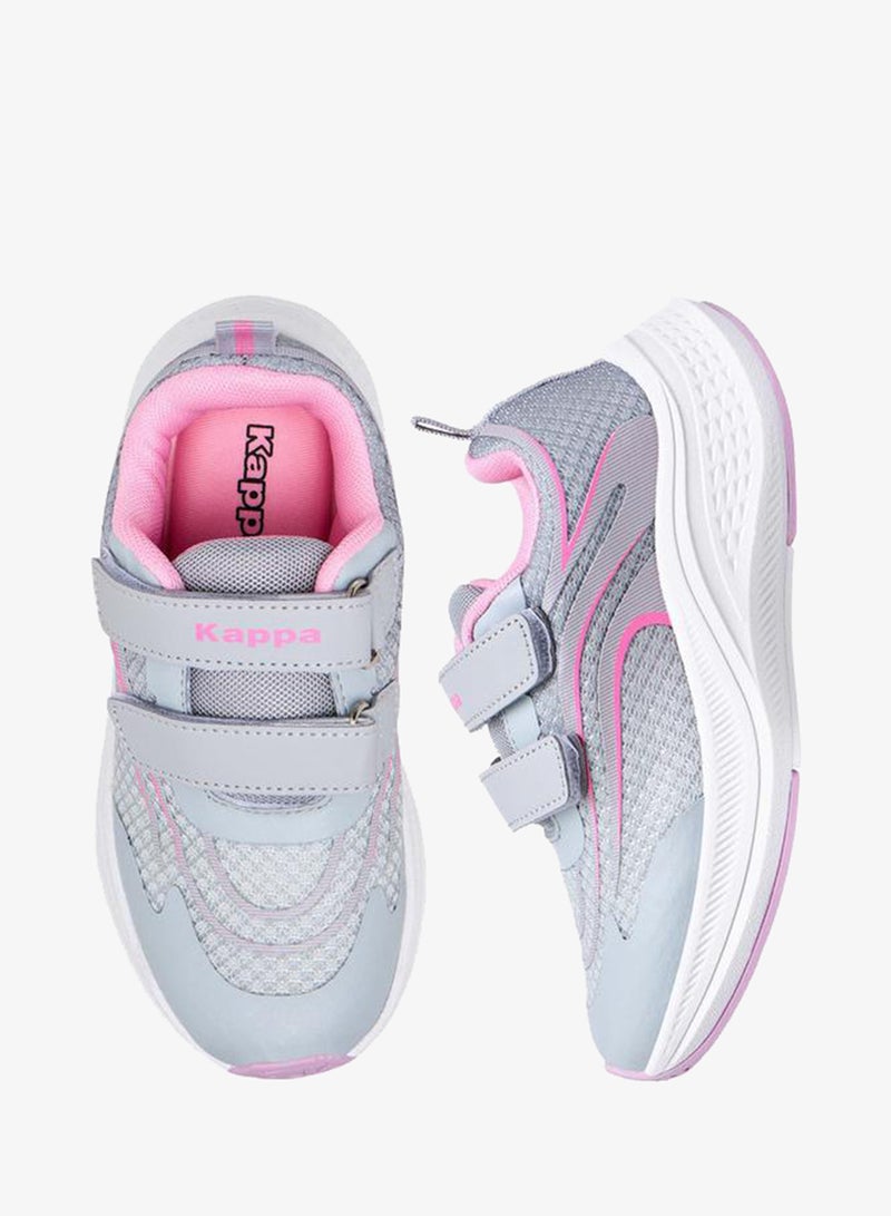 Kappa Girls' Textured Sports Shoes with Hook and Loop Closure - Image 3