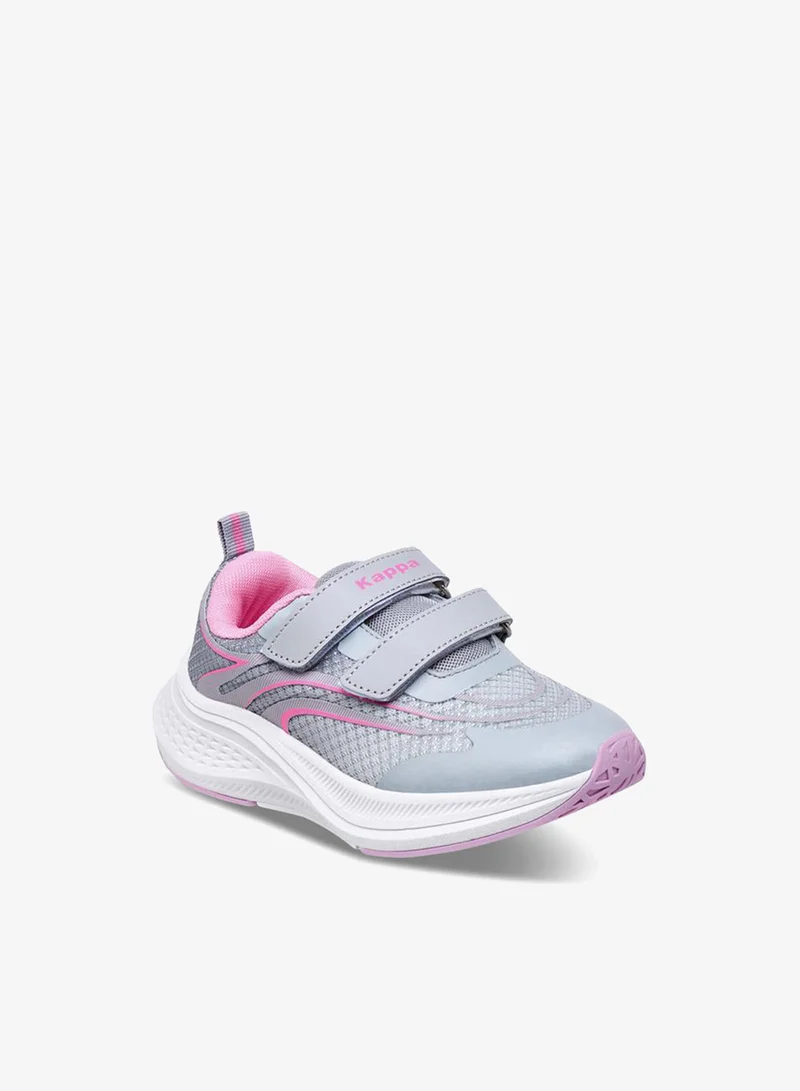 Kappa Girls' Textured Sports Shoes with Hook and Loop Closure