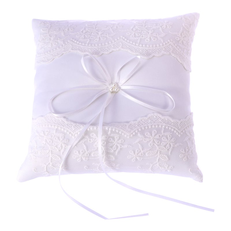 2pcs 20x20cm Wedding Pillow Cushion Bridal Decorated Bearer Pillow - Image 2