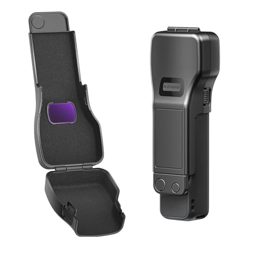AMAZEAR Gimbal Screen Protective Cover for DJI OSMO Pocket 43Xtra Muse Pocket4 Accessories Portable Lens Cap Hard Case with Soft Lining for CarryProtectionStorage Quick OpenClose Black - Image 1