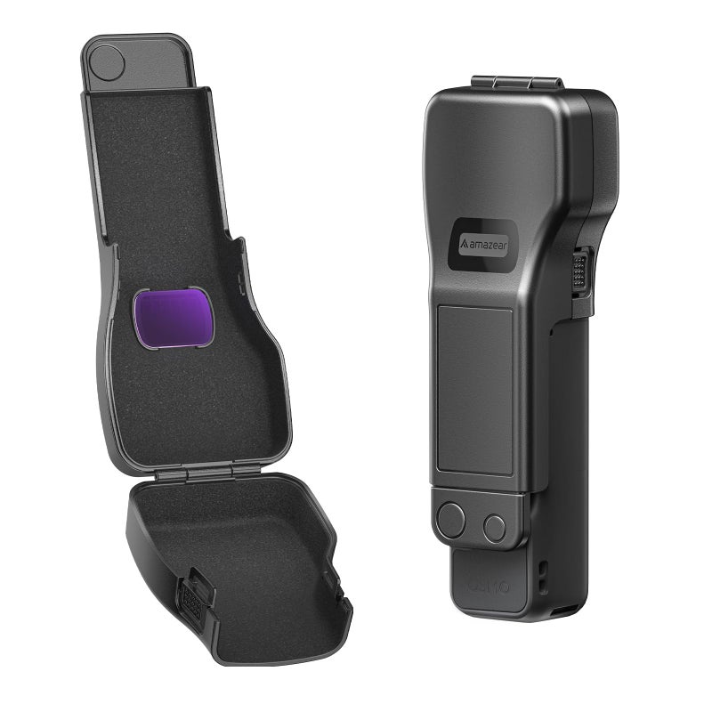 AMAZEAR Gimbal Screen Protective Cover for DJI OSMO Pocket 43Xtra Muse Pocket4 Accessories Portable Lens Cap Hard Case with Soft Lining for CarryProtectionStorage Quick OpenClose Black - Image 2