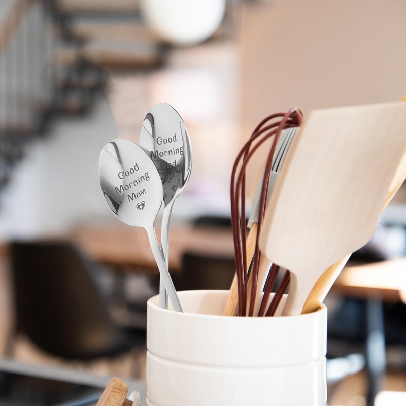 Stainless Steel Long Handle Soup Spoons Set Of 4 Multifunctional For Dining - Image 5