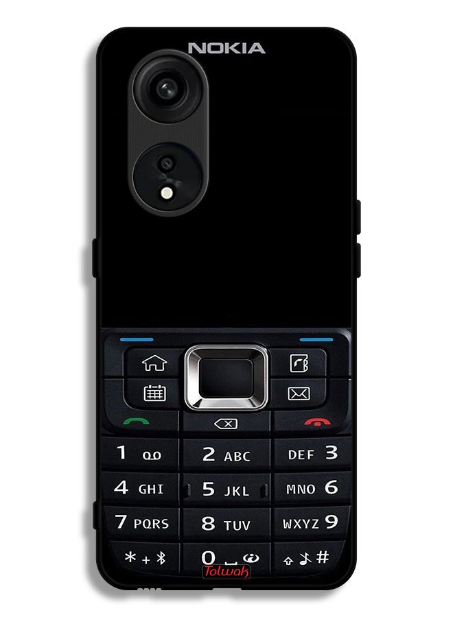 Tolwak جراب حماية لهاتف Oppo Reno 8T 5G بنمط هاتف قديم - Image 1