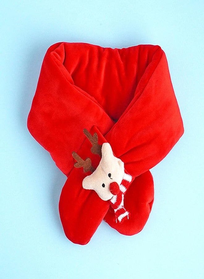 Little Surprise Box UNWRAP A HAPPY STORY Little Surpise Box 2Pcs Nose Reindeer Themed Winter Cap | winter warm baby ear cap for kids,Toddler girls/boys | winter caps for kids, unisex | Beanie With Matching Long Style Neck Muffler For Kids - Image 4