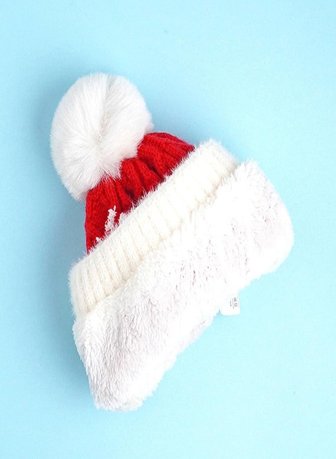 Little Surprise Box UNWRAP A HAPPY STORY Little Surpise Box 2Pcs Nose Reindeer Themed Winter Cap | winter warm baby ear cap for kids,Toddler girls/boys | winter caps for kids, unisex | Beanie With Matching Long Style Neck Muffler For Kids - Image 5