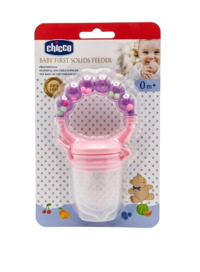 Chicco 2 in 1 Baby Fruit Feeder and Rattle Silicone Pacifier for Fresh Fruit Vegetables Teething and Self Feeding Training Baby Food Feeder Teether with Soft Silicone Pouch Easy Grip Handle for Infants Toddlers and Baby Led Weaning - Image 4