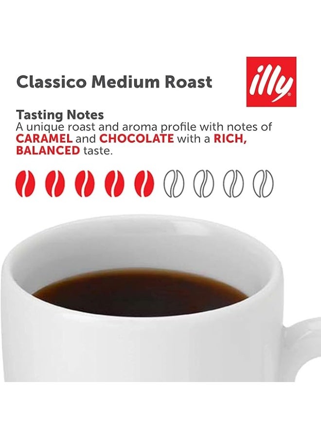 Illy Classico Whole Bean Coffee, Medium Roast, Classic Roast with Notes of Chocolate & Caramel, 100% Arabica Coffee, No Preservatives, 8.8 Ounce (Pack of 1) - Image 2