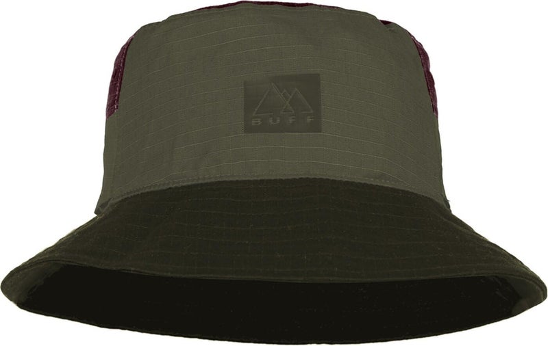 Buff Unisex Hak Sun Bucket Hat in Khaki - S/M - Image 1