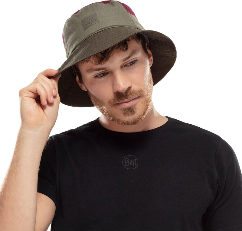 Buff Unisex Hak Sun Bucket Hat in Khaki - S/M - Image 2