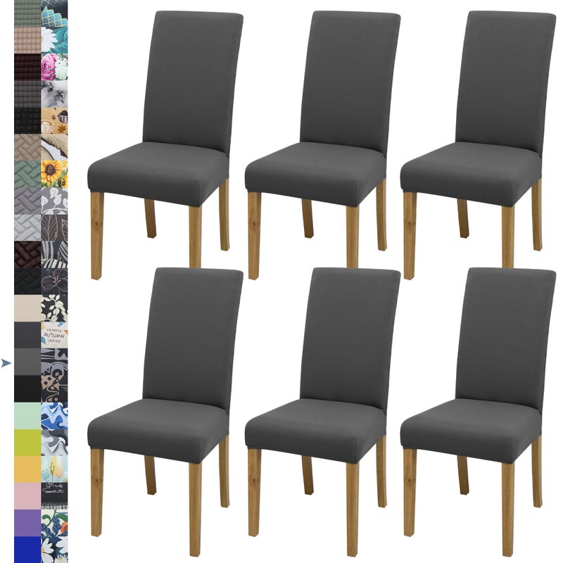 BIETYONE Stretch Dining Chair Covers Set of 6 Soft Removable Washable Kitchen Parsons Chair Slipcovers High Elastic Seat Protector for Home Hotel Banquet - Image 2