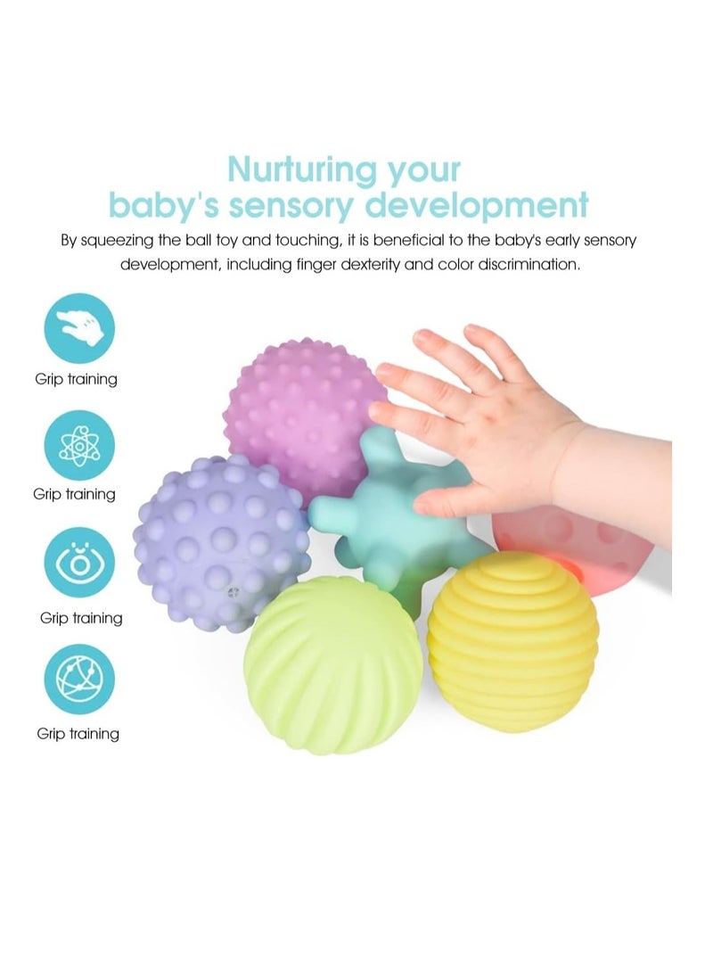 Squeeze Balls for Baby 18 Months and Up, Sensory Bath Ball Toy for 1-3 Years Old, Soft Vinyl Ball Toy with Gift Box by TOYS-EGYPT(6pcs)  - Image 4