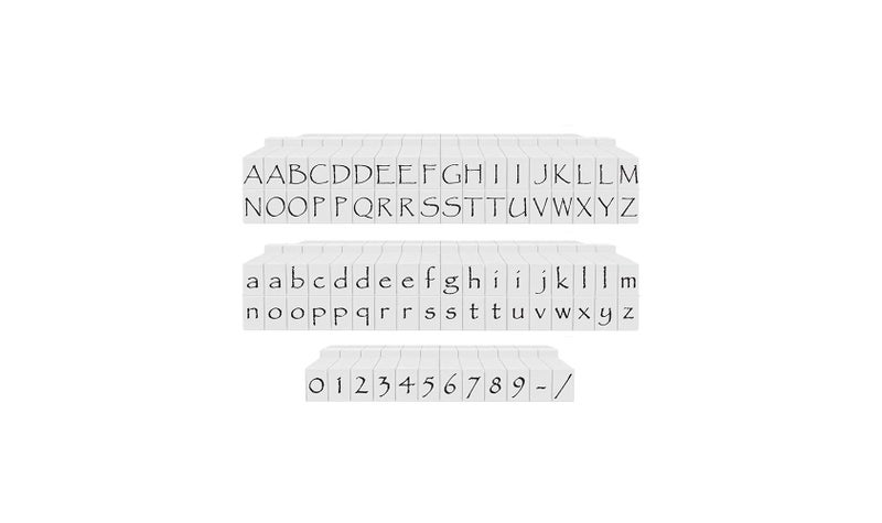 Contact USA Small 84 Piece Papyrus Pegz Alphabet Rubber Stamps