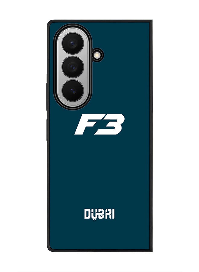 Stylizedd For Samsung Galaxy Z Fold7 Case,Slim fit Camera Protection, Shockproof Thin Phone cover  -  Faz3 Dubai Blue