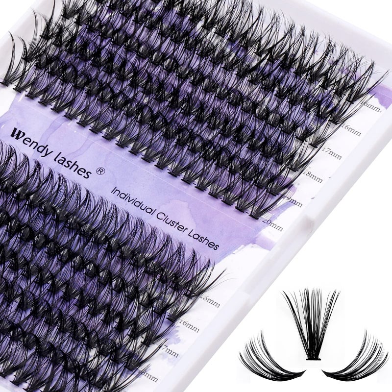 Cluster Eyelashes 30D40D 240PCS 1620mm Mixed Individual Lashes CD Curl 007mm Matte Black Cluster Eyelash Extensions Soft Lightweight Individual Lashes Cluster 3D Effect 3040DC 1620mm Mixed