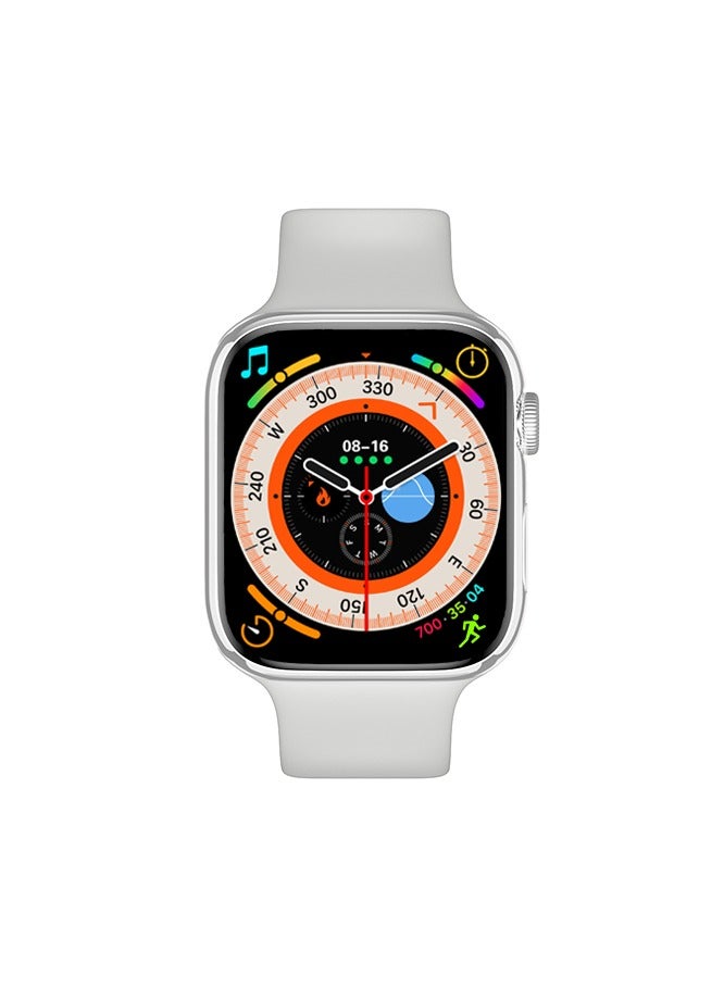 LIGE Smart Watch Full Touch Screen Series 8 Waterproof Sports Watch Silicone Grey Strap Support Arabic  - Image 2