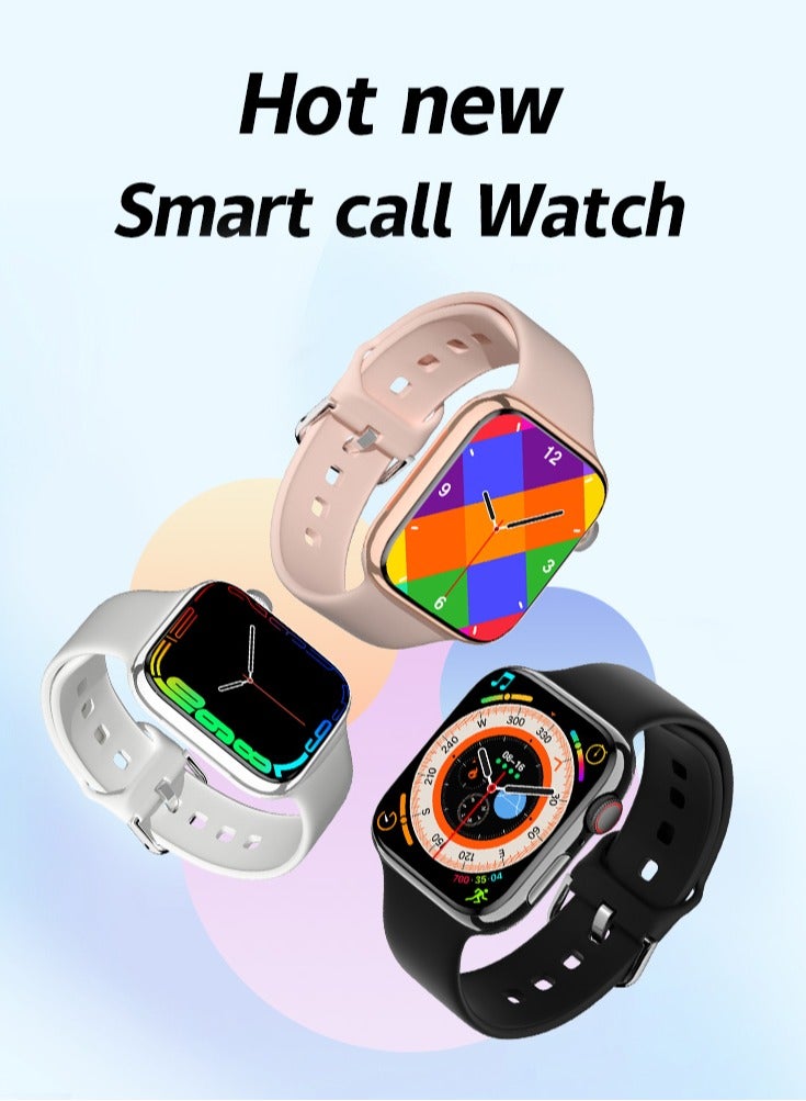 LIGE Smart Watch Full Touch Screen Series 8 Waterproof Sports Watch Silicone Grey Strap Support Arabic  - Image 3