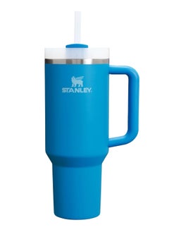 Stanley Quencher H2.0 Tumbler with Handle and Straw 40 oz | Flowstate 3-Position Lid | Cup Holder Compatible for Travel | Insulated Stainless Steel Cup | BPA-Free | Blue